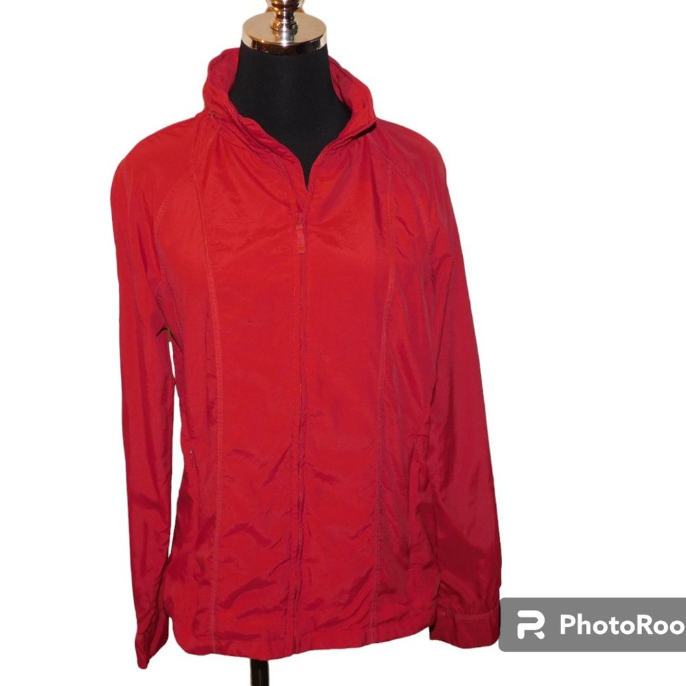 Pendleton Red Nylon Lightweight Zip Up Jacket Wit… - image 1